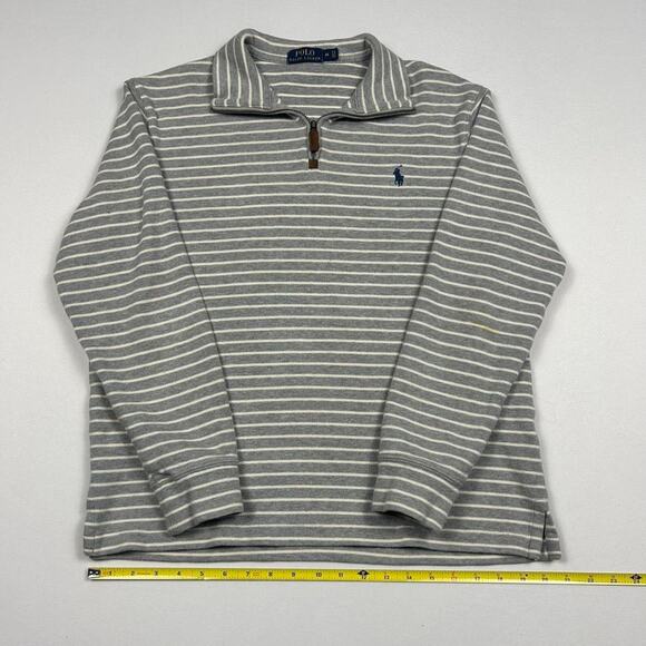 Polo Ralph Lauren Grey and White Quarter Zip - Picture 6 of 7